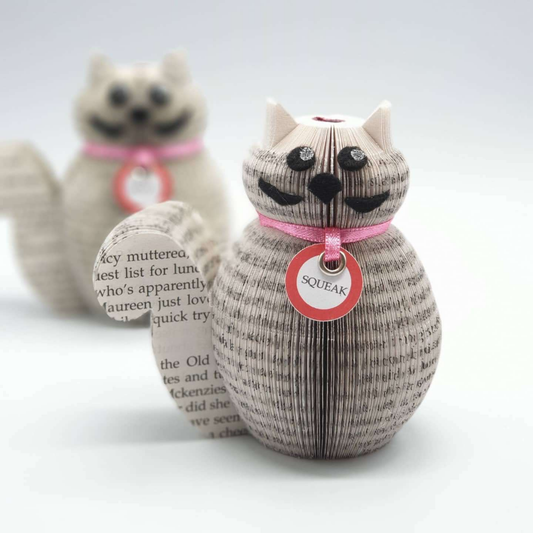Mini Cat Book Gift | Handmade Book Page Gift