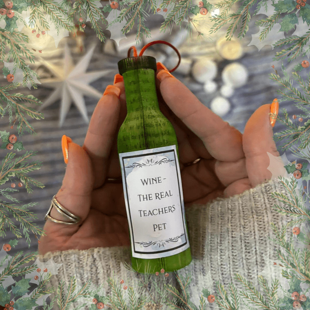 Wine Bottle Hanging Decoration - Paper Apple Co
