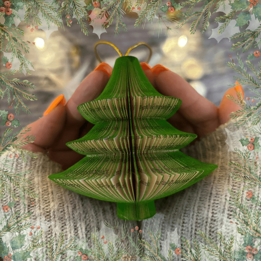 Hanging Christmas Tree Book Gift - Paper Apple Co