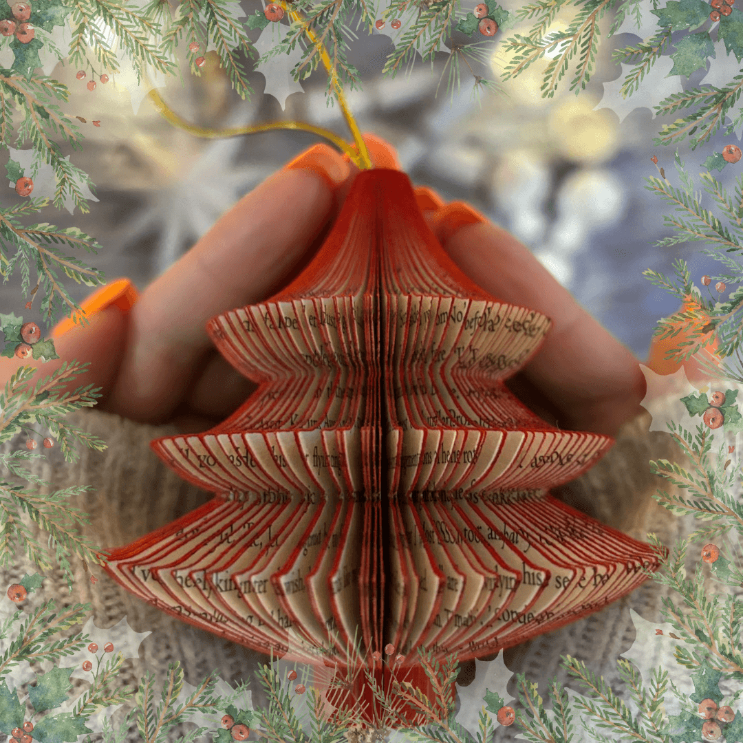 Hanging Christmas Tree Book Gift - Paper Apple Co