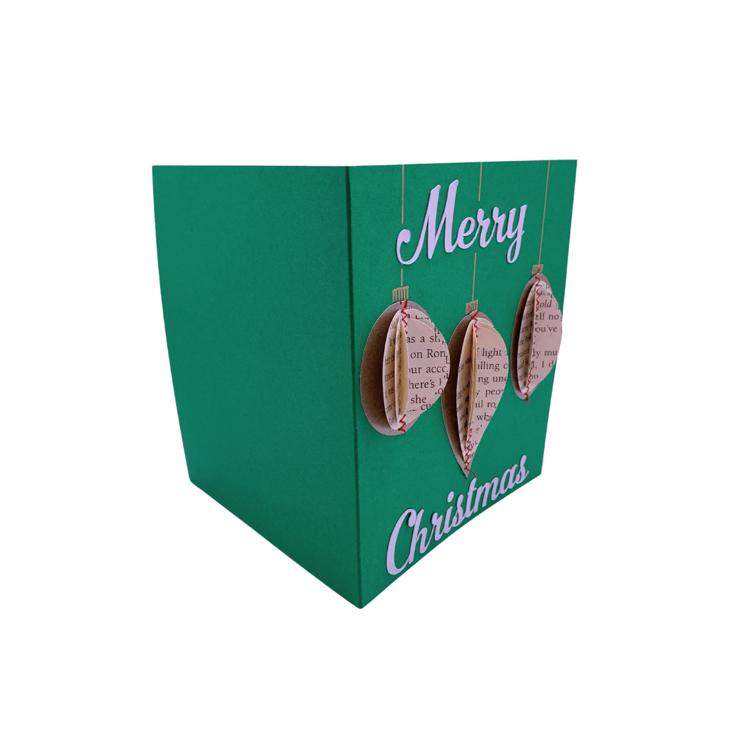 Handmade Christmas Card, Pudding, Tree or Baubles - Paper Apple Co