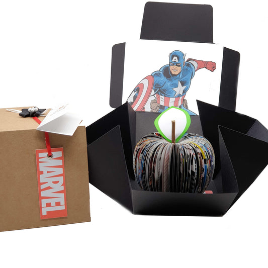 Captain America Comic Book Apple - Paper Apple Co