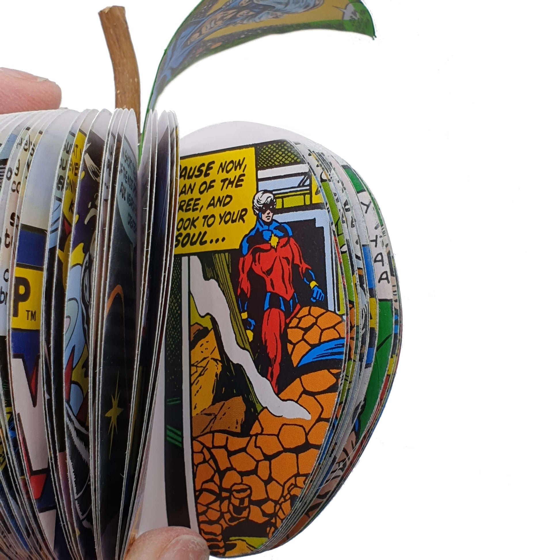 Personalised Mar-Vell (Original Captain Marvel) Comic Book Apple - Paper Apple Co