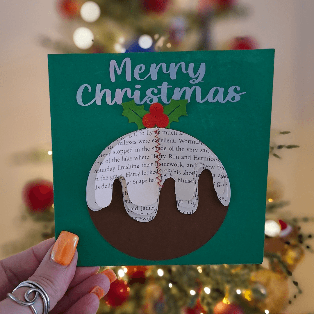 Handmade Christmas Card, Pudding, Tree or Baubles - Paper Apple Co