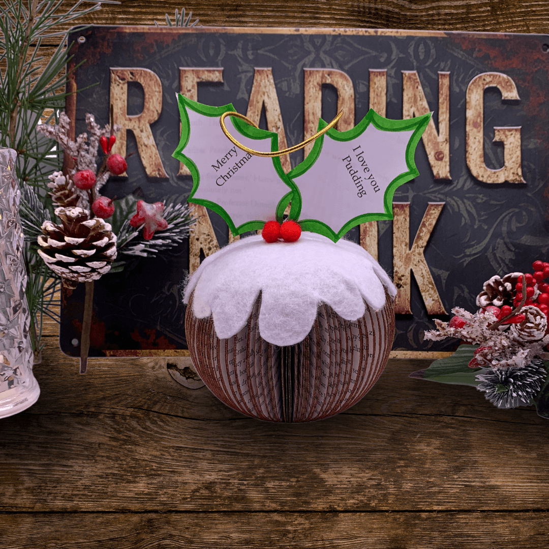 Hanging Christmas Pudding Book Gift - Paper Apple Co