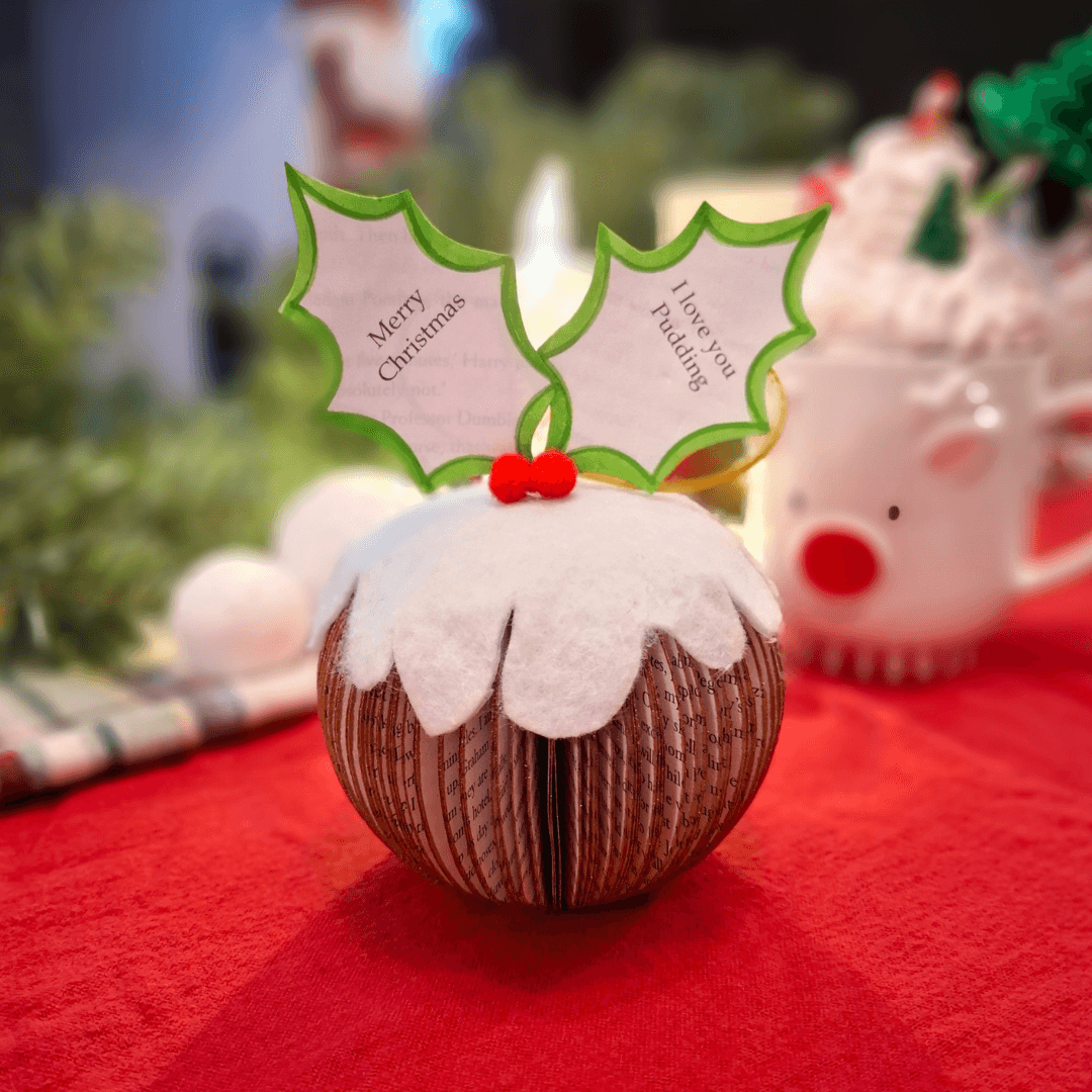 Hanging Christmas Pudding Book Gift - Paper Apple Co