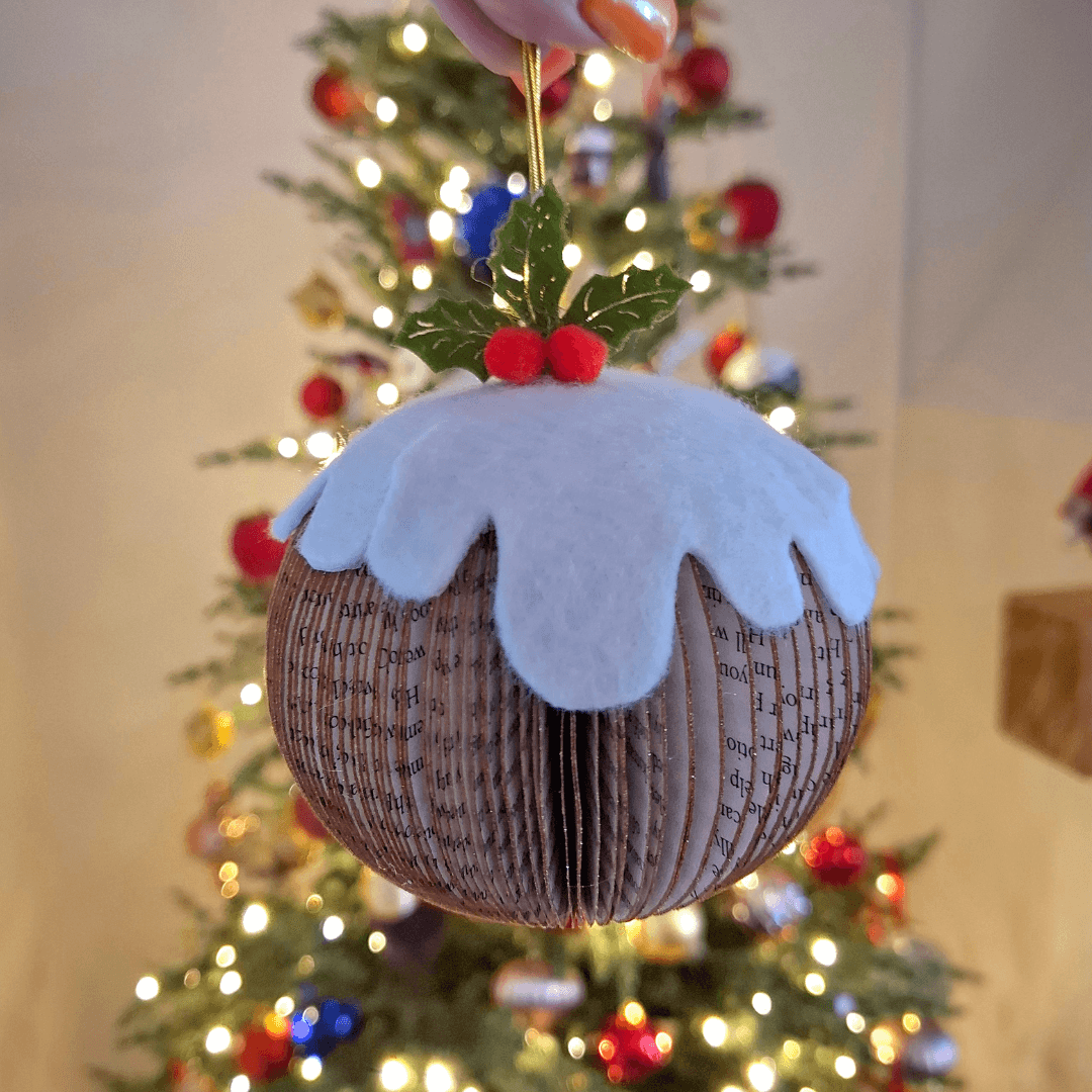 Hanging Christmas Pudding Book Gift - Paper Apple Co