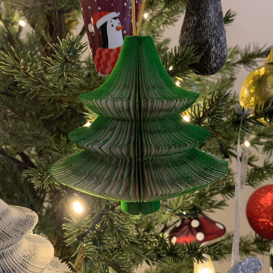 Hanging Christmas Tree Book Gift - Paper Apple Co
