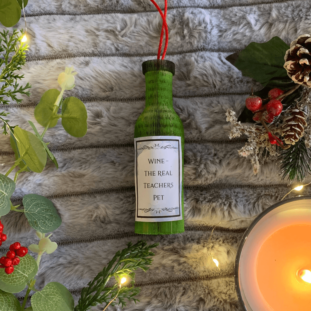 Wine Bottle Hanging Decoration - Paper Apple Co