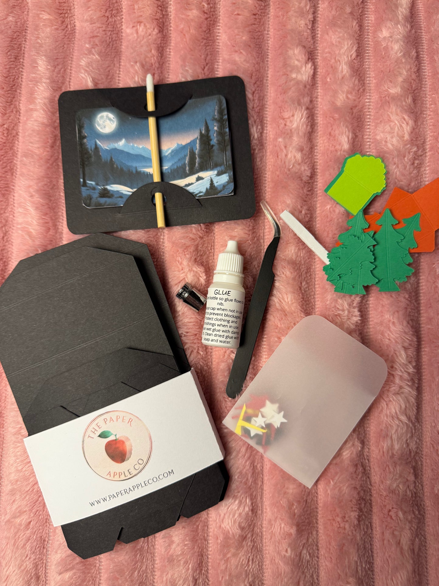 Night Camping – DIY Little Paper Scene Kit for Adults | Mindful Craft Kit