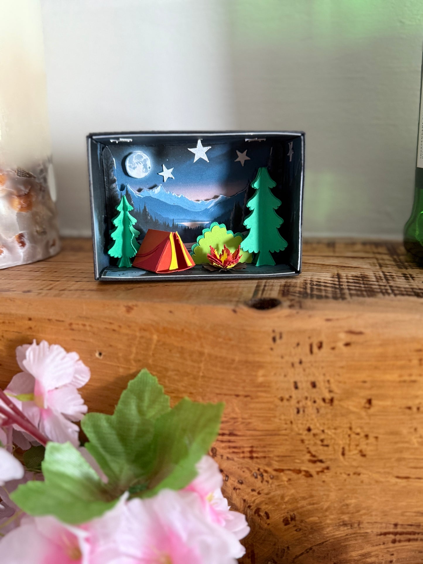 Night Camping – DIY Little Paper Scene Kit for Adults | Mindful Craft Kit