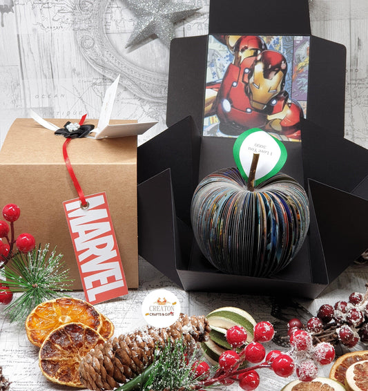 Personalised Iron Man Comic Book Apple - Paper Apple Co