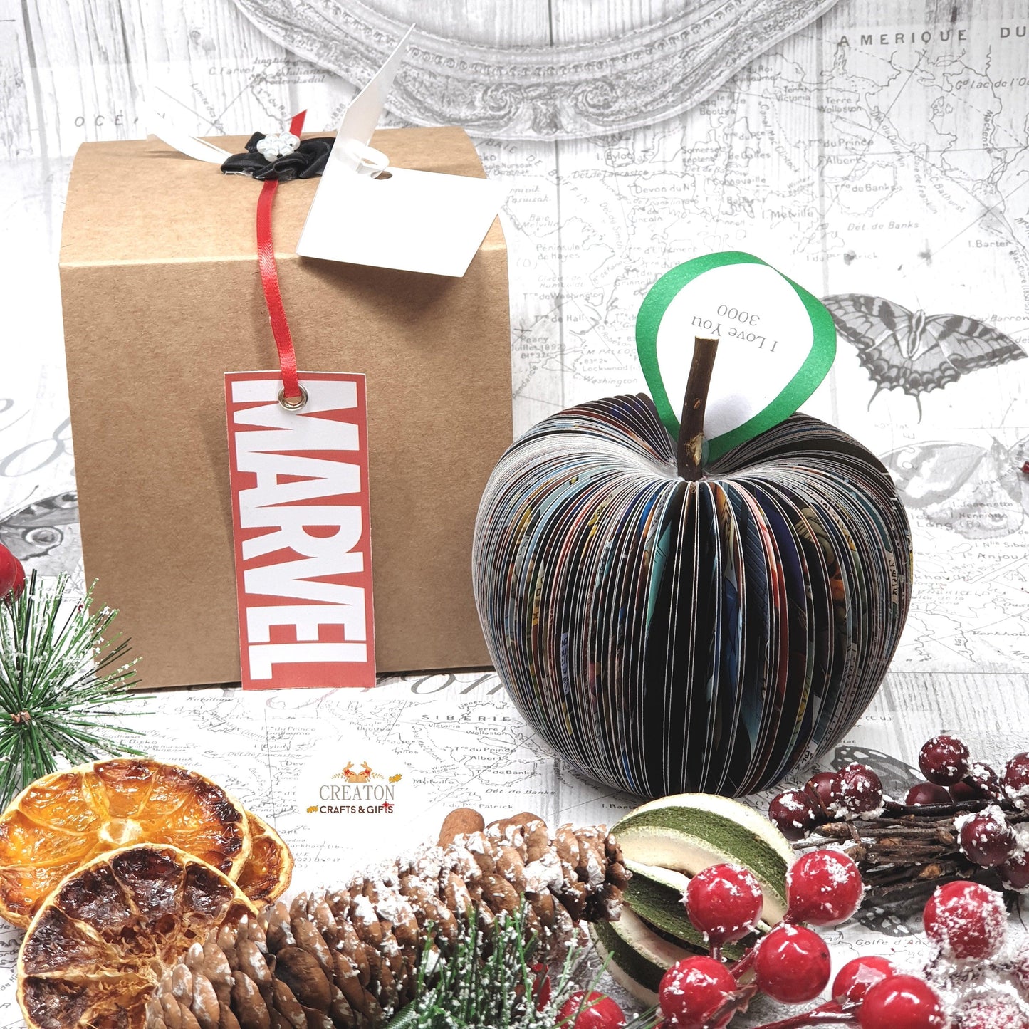 Personalised Iron Man Comic Book Apple - Paper Apple Co