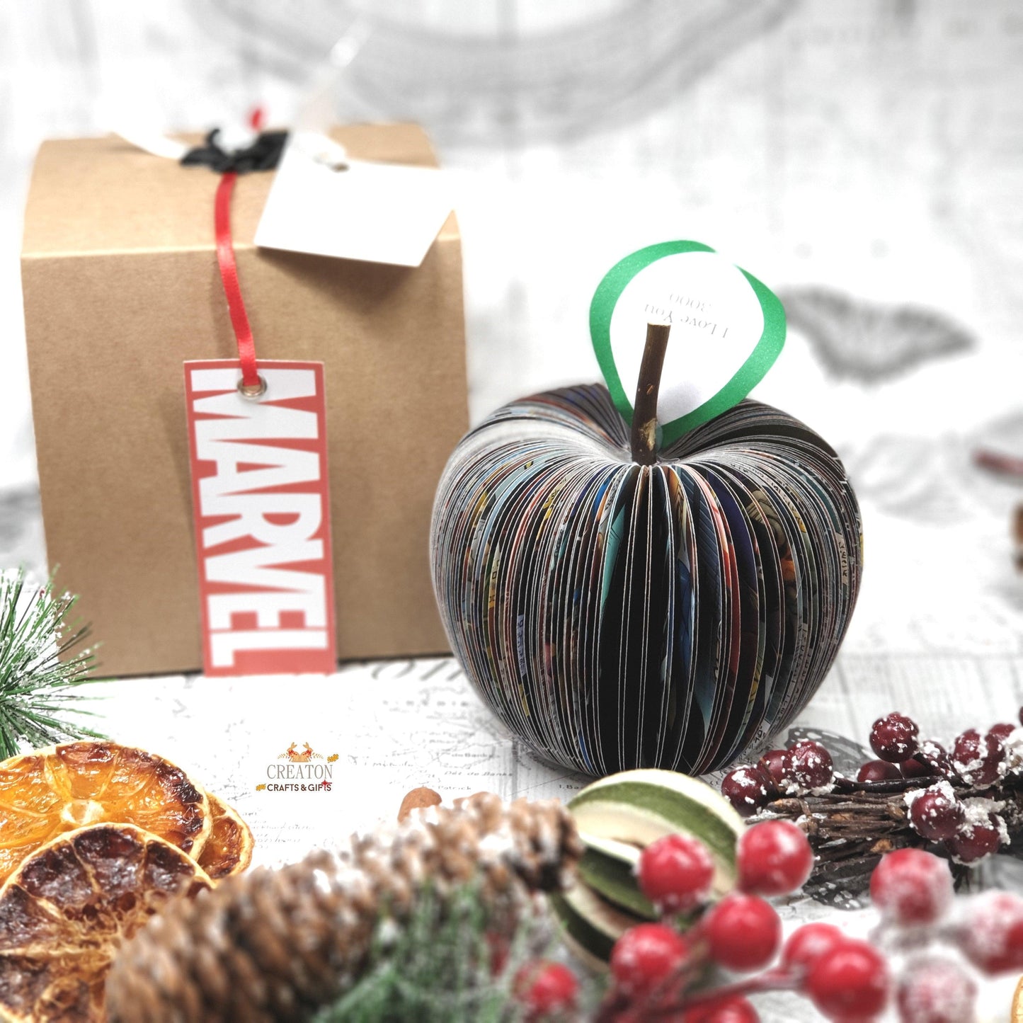 Personalised Iron Man Comic Book Apple - Paper Apple Co