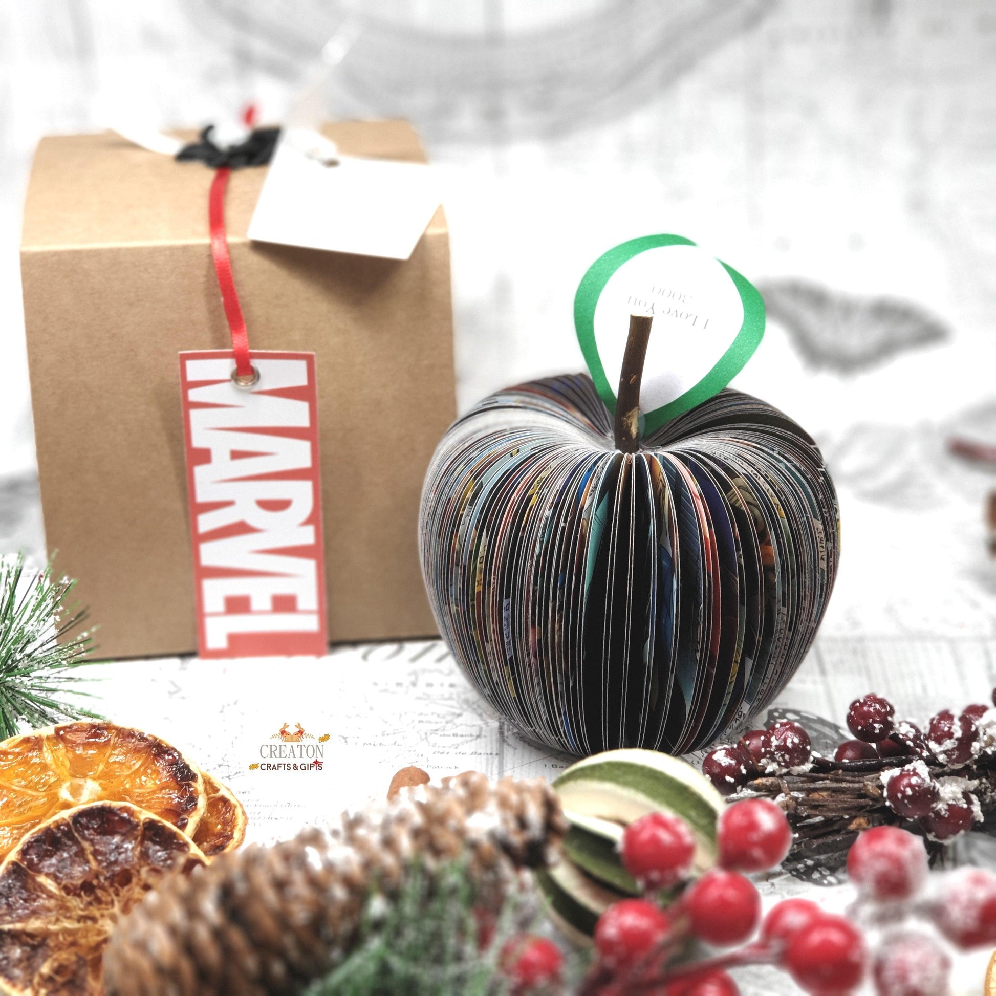 Personalised Iron Man Comic Book Apple - Paper Apple Co