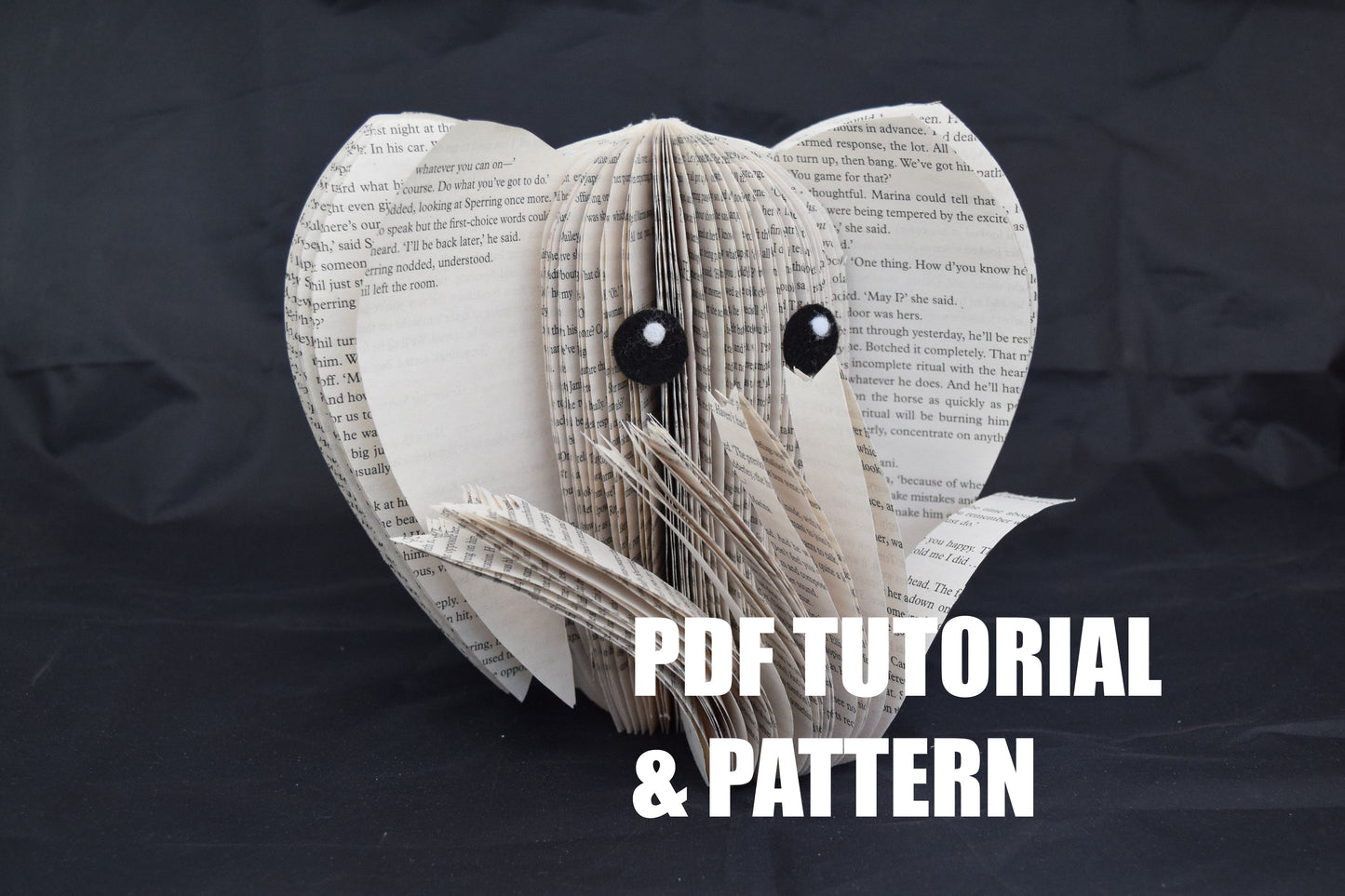 Make it yourself Elephant Book Art - PDF and Tutorial Download