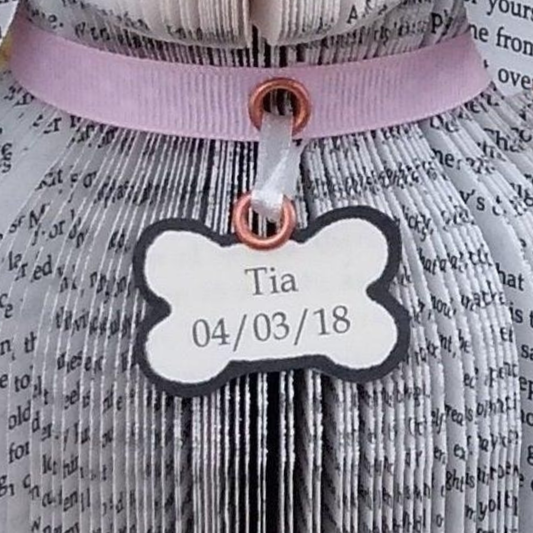 Personalised Dog Book Gift | Handmade Dog Sculpture from a Real Book