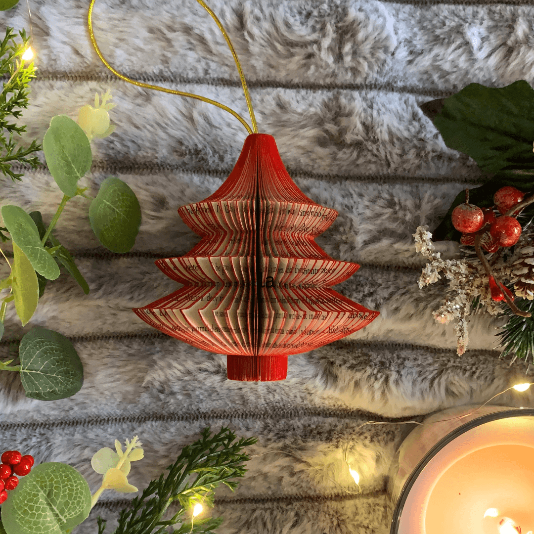 Hanging Christmas Tree Book Gift - Paper Apple Co