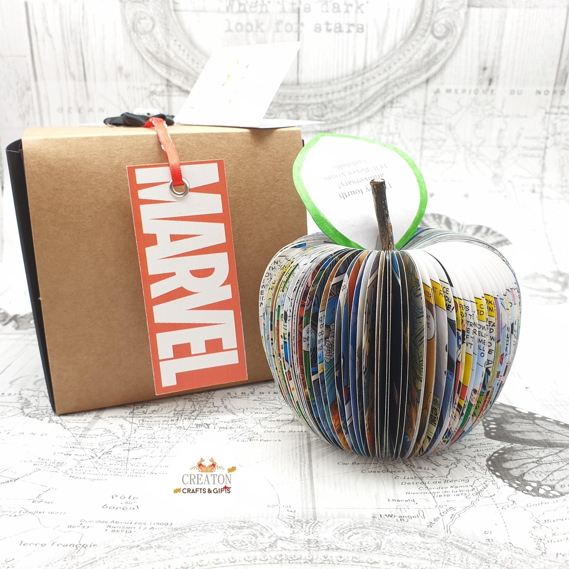 Personalised Spiderman Comic Book Apple – Superhero Gift - Paper Apple Co