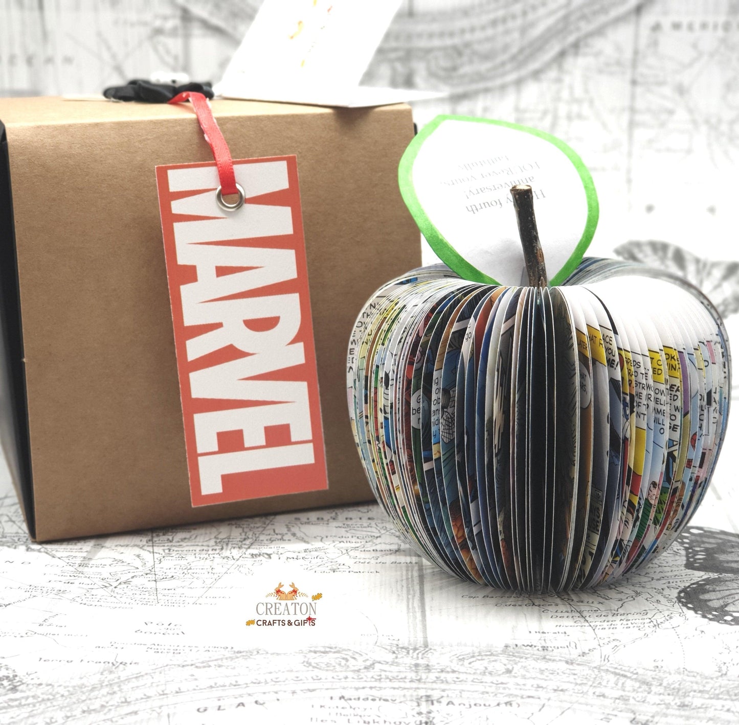 Personalised Spiderman Comic Book Apple – Superhero Gift - Paper Apple Co