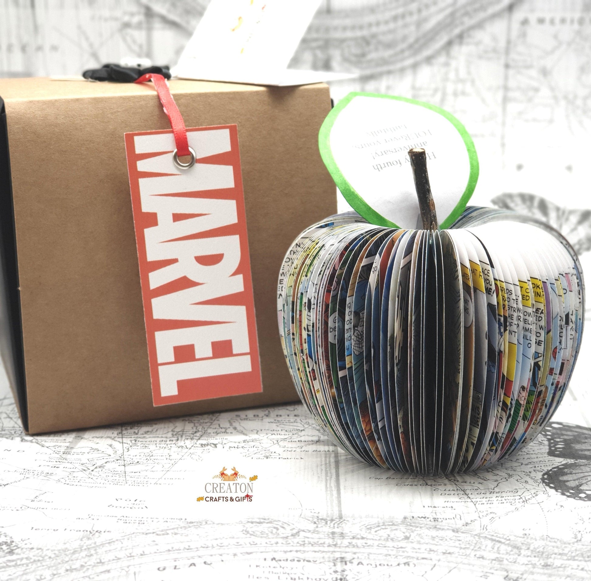 Personalised Spiderman Comic Book Apple – Superhero Gift - Paper Apple Co