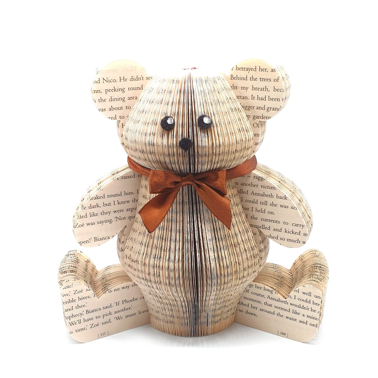Make Your Own  Book Art Teddy Bear - PDF Tutorial and Download
