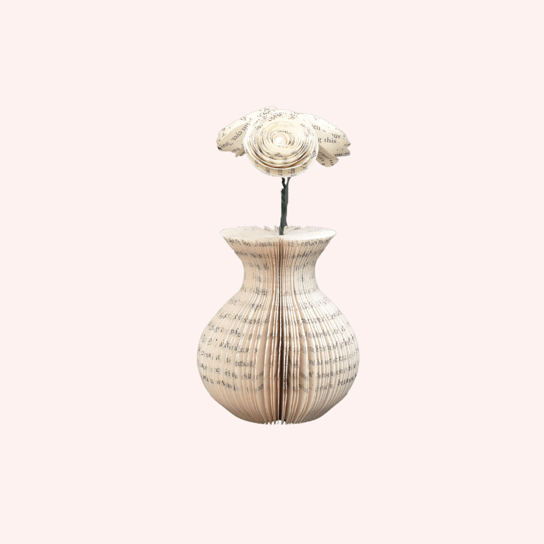 Mini Vase and Flowers Book Gift - Paper Apple Co