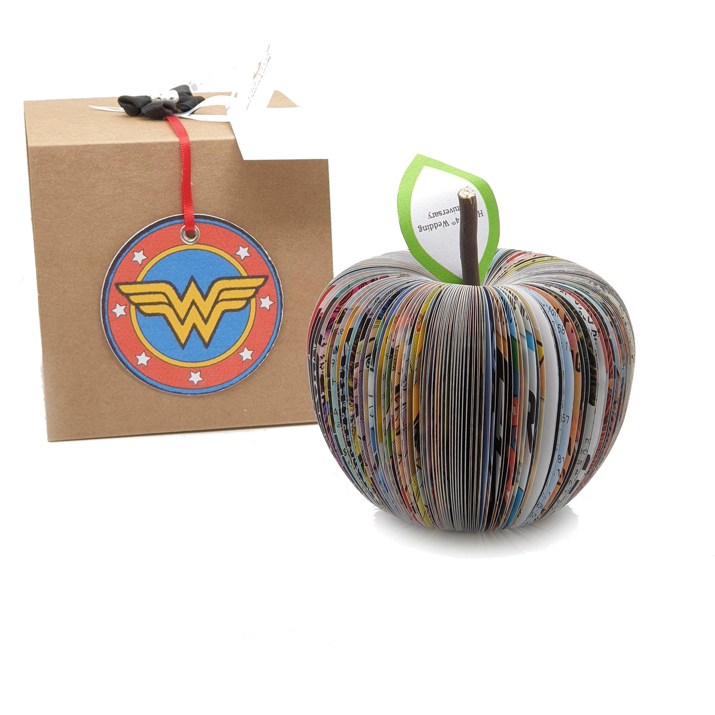 Wonder Woman Comic Book Apple - Paper Apple Co