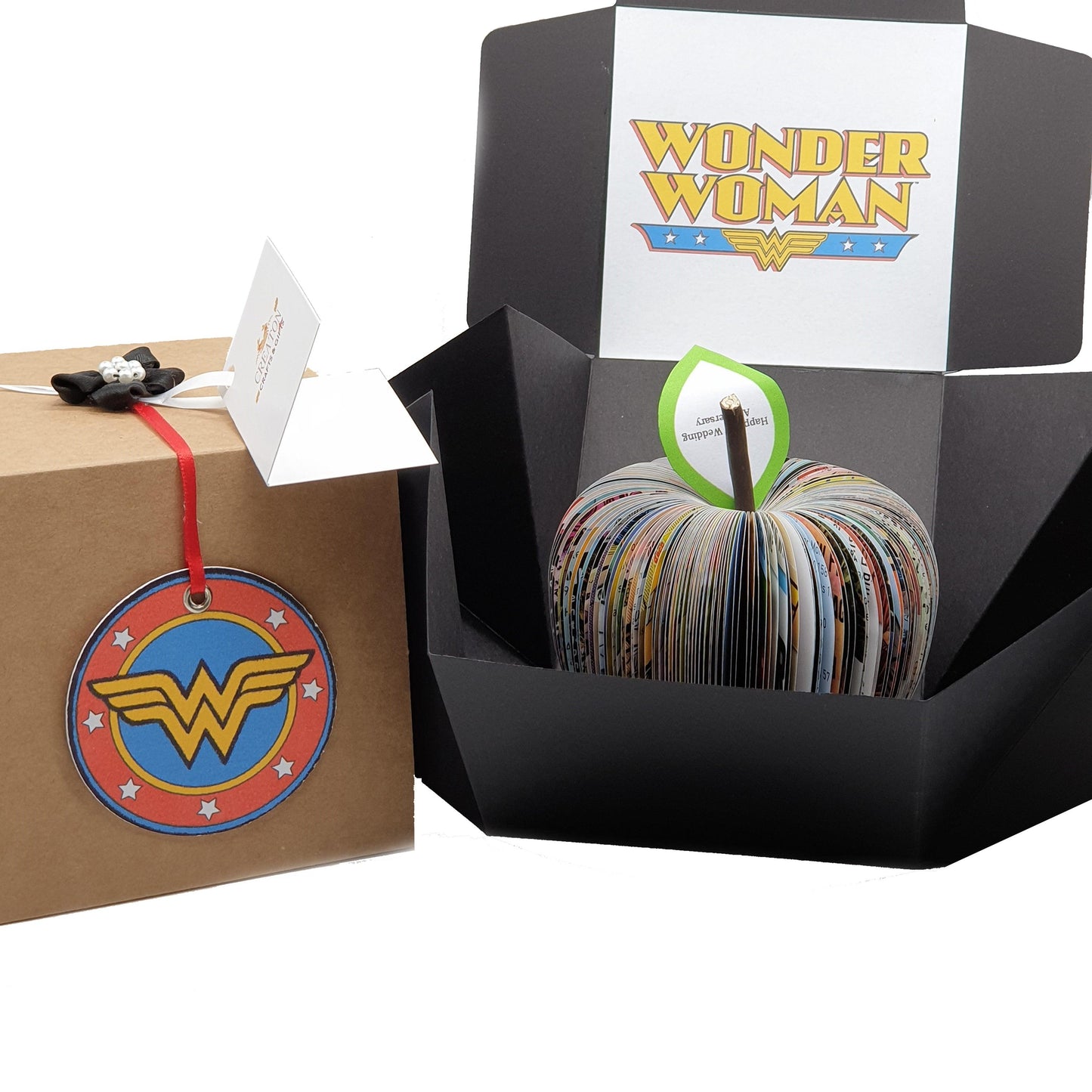 Wonder Woman Comic Book Apple - Paper Apple Co