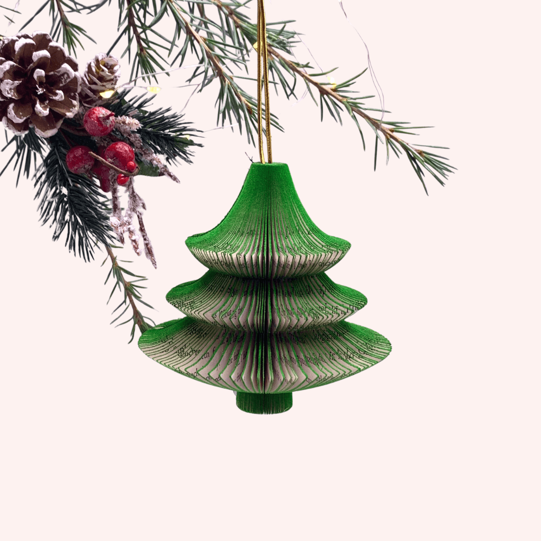 Hanging Christmas Tree Book Gift - Paper Apple Co