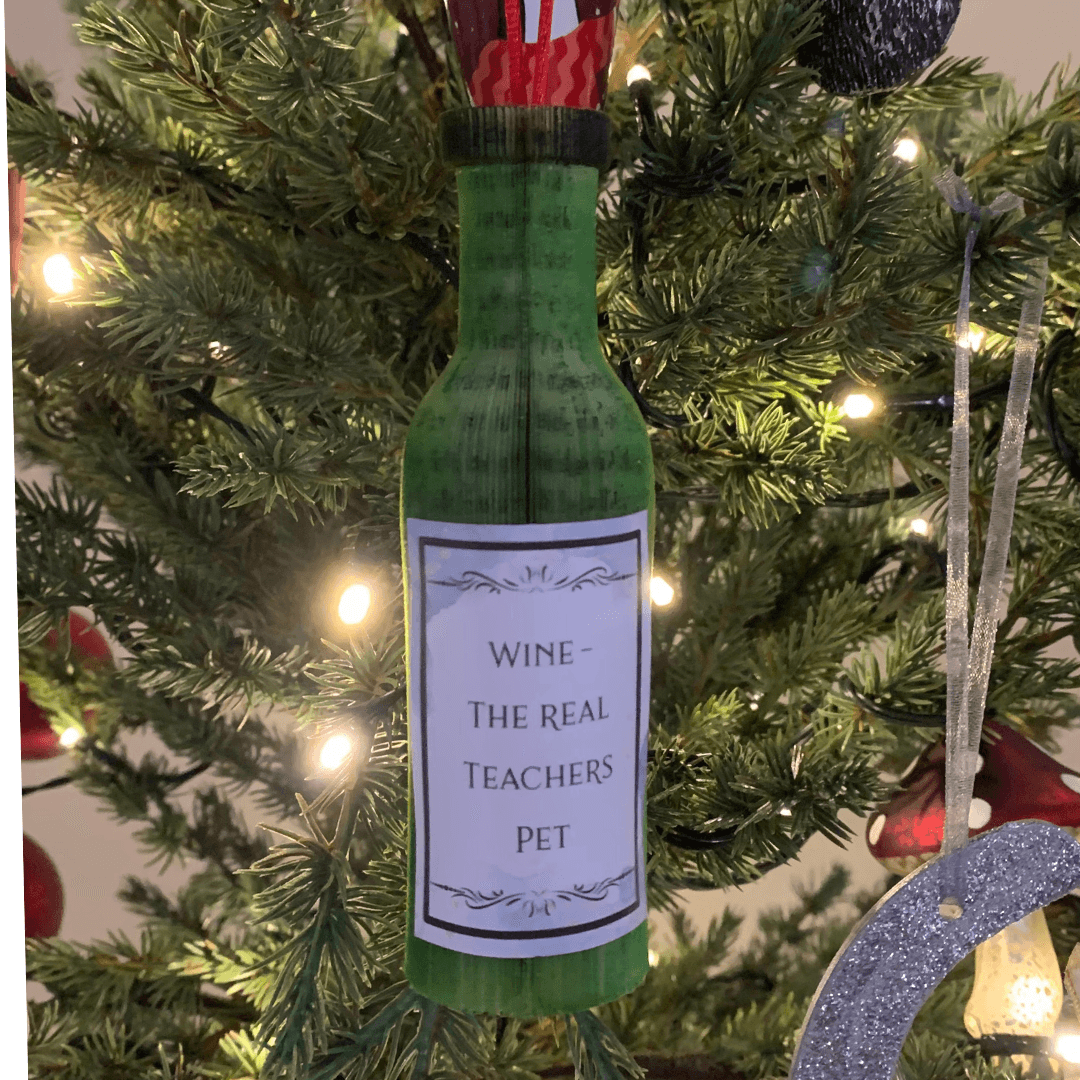 Wine Bottle Hanging Decoration - Paper Apple Co