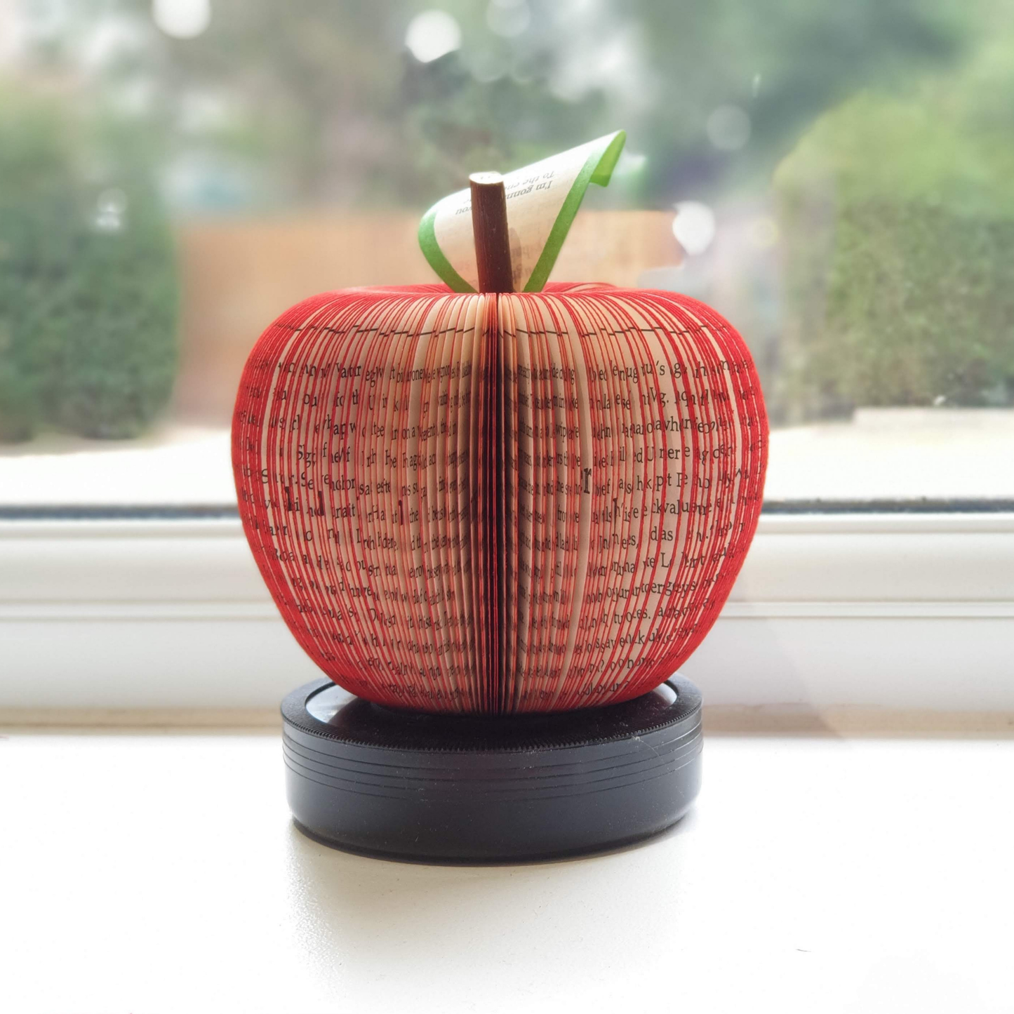 Stephen King book apple in red, handmade personalised gift