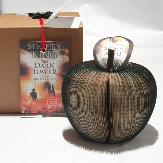 Stephen King The Dark Tower book apple, green, handmade with personalised gift box