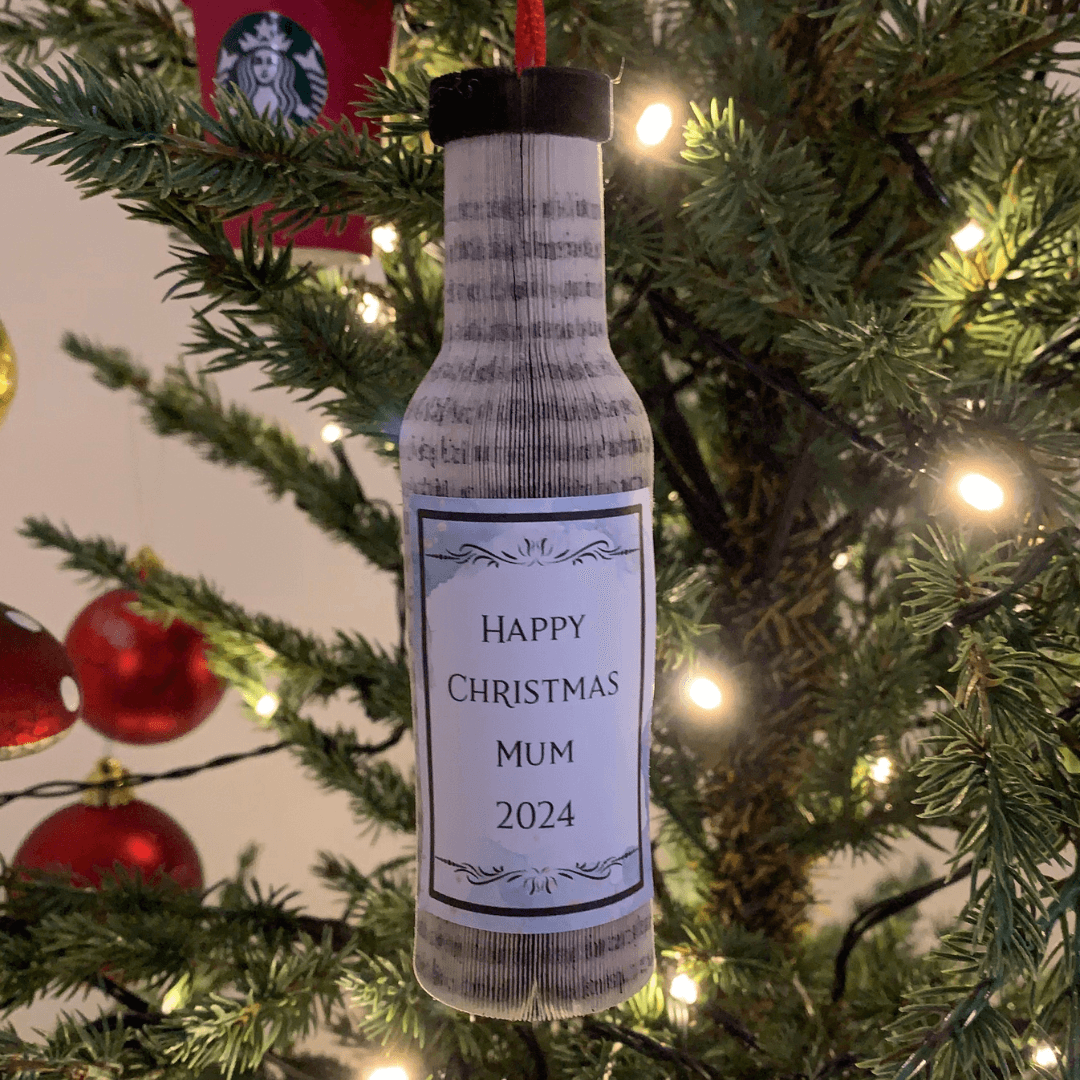 Wine Bottle Hanging Decoration - Paper Apple Co