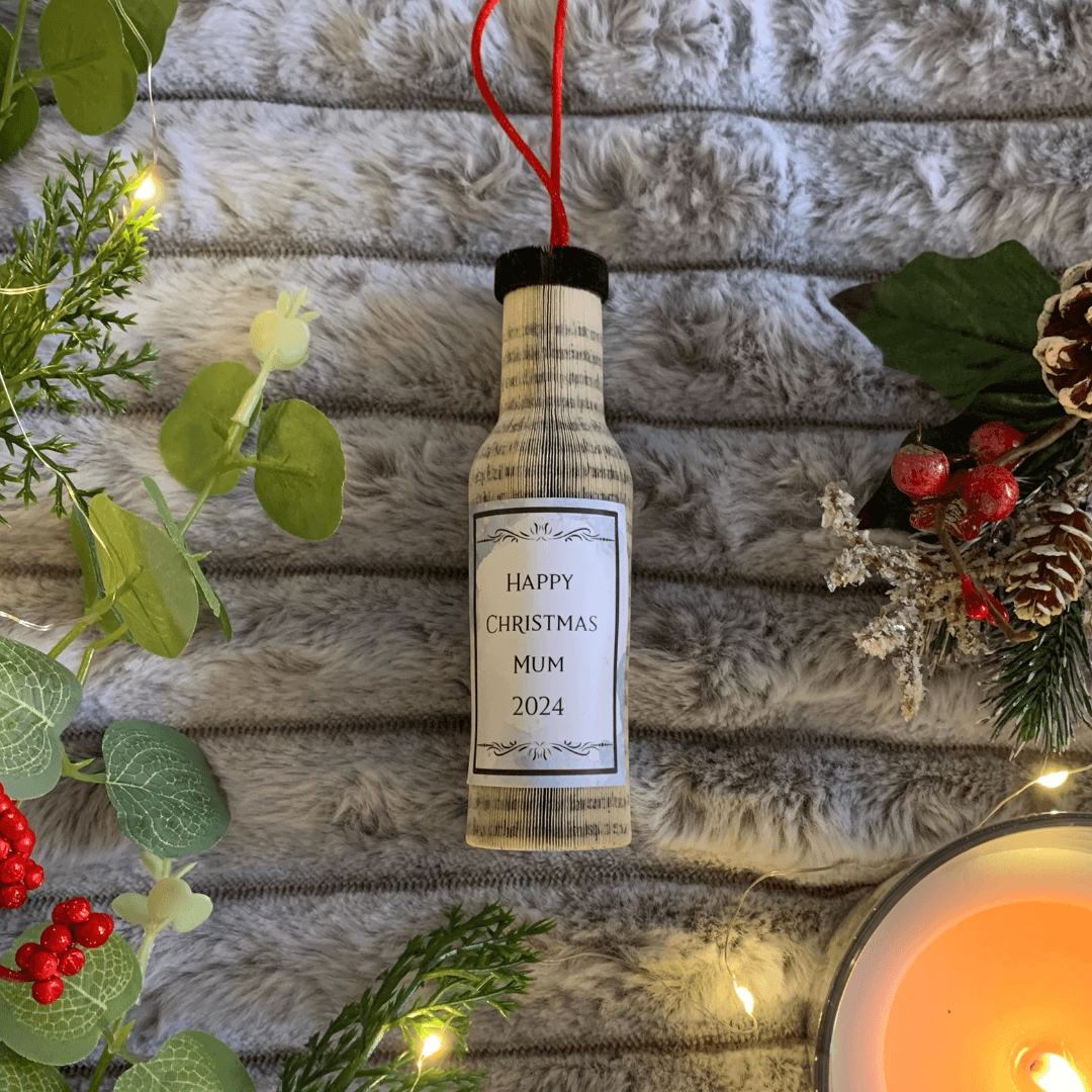 Wine Bottle Hanging Decoration - Paper Apple Co