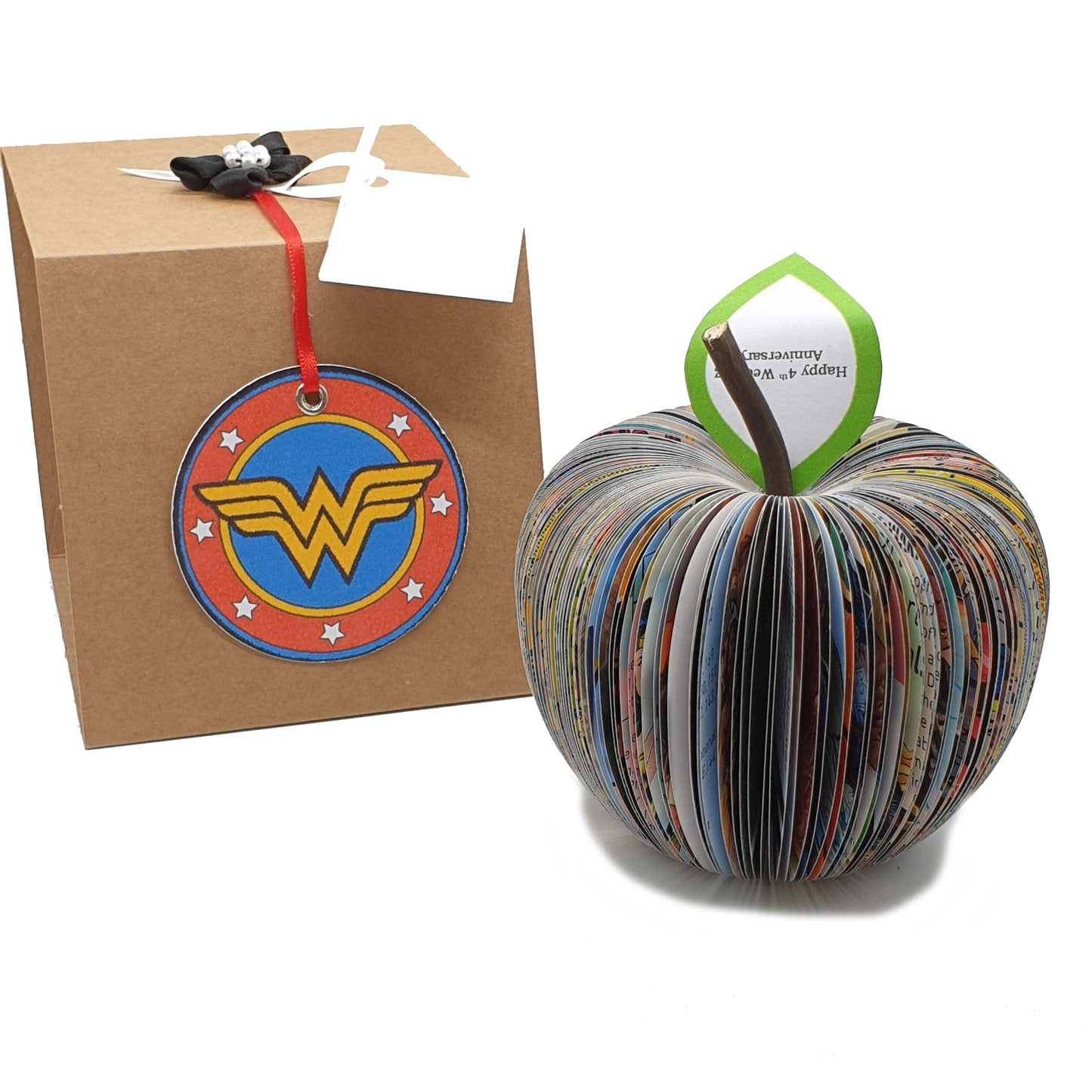 Wonder Woman Comic Book Apple - Paper Apple Co