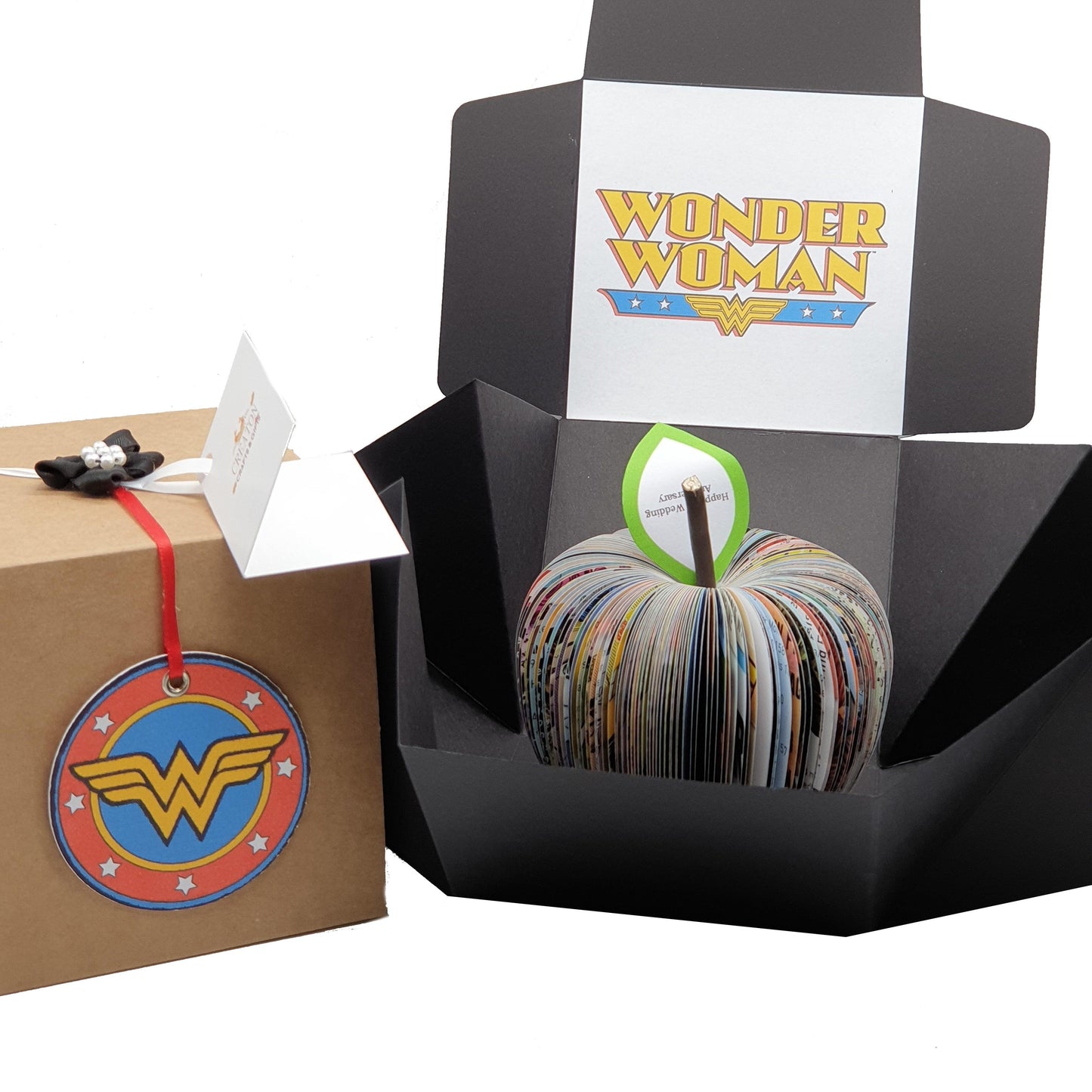 Wonder Woman Comic Book Apple - Paper Apple Co