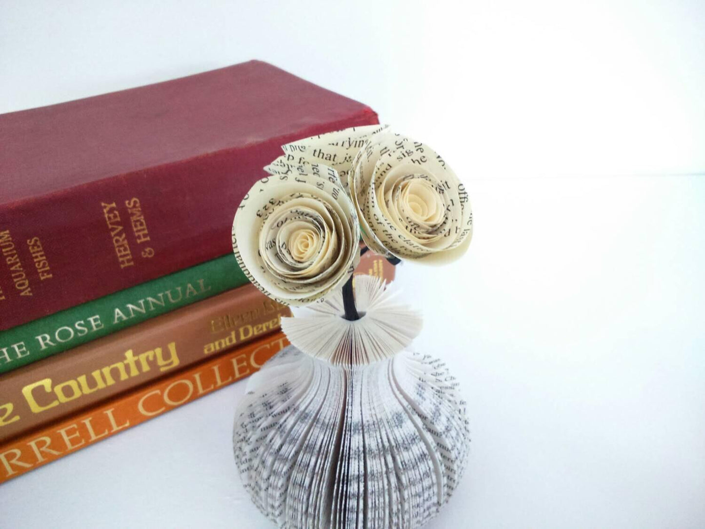 Mini Vase and Flowers Book Gift - Paper Apple Co