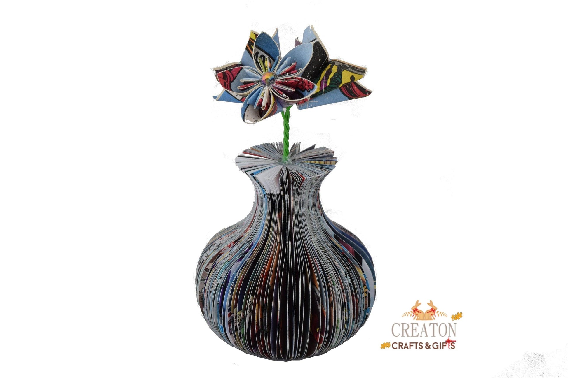 Mini Superhero Vase and Flowers Book Gift - Paper Apple Co