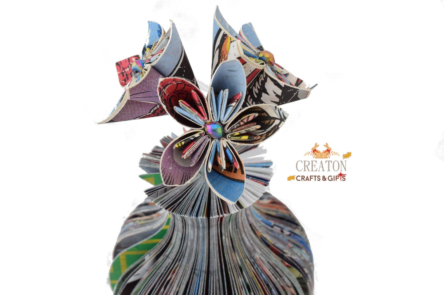 Mini Superhero Vase and Flowers Book Gift - Paper Apple Co