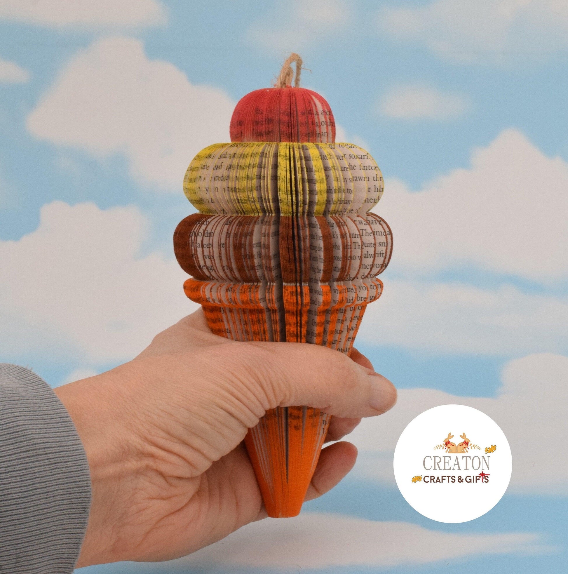 Ice Cream Cone Book Gift - Paper Apple Co