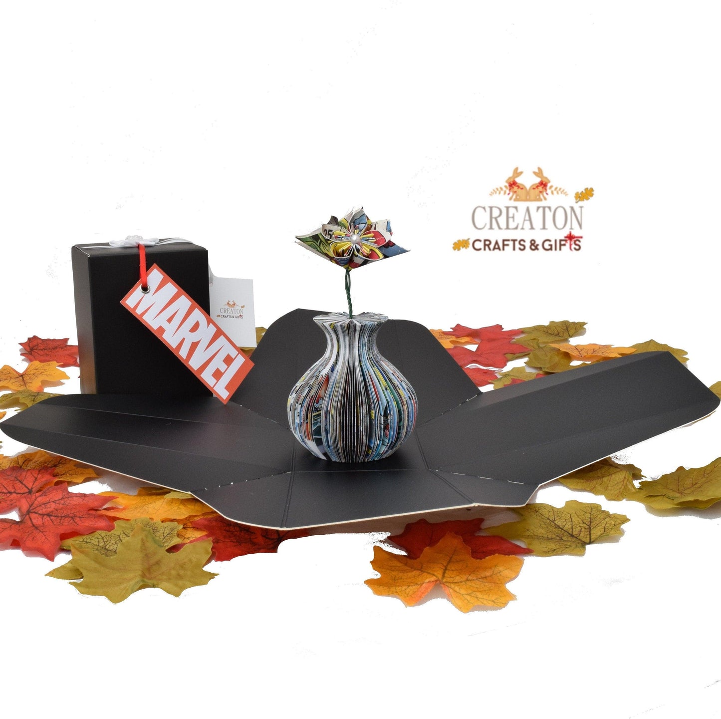 Mini Superhero Vase and Flowers Book Gift - Paper Apple Co