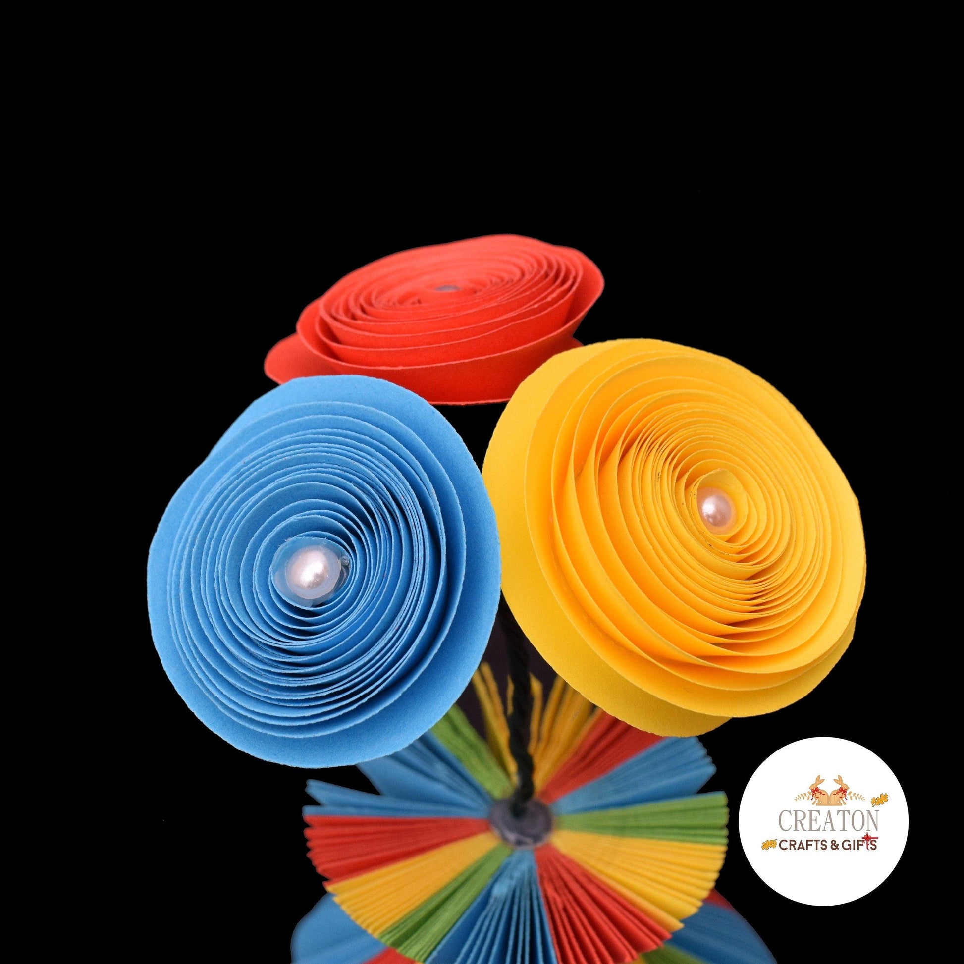 Mini Rainbow Vase and Flowers Book Gift - Paper Apple Co