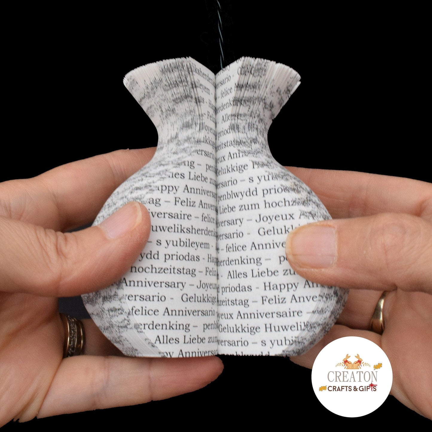 Personalised Vase and Flowers Book Gift - Paper Apple Co