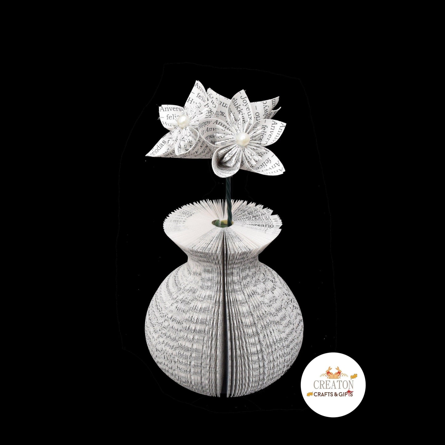 Vase and Flowers Book Gift - Paper Apple Co