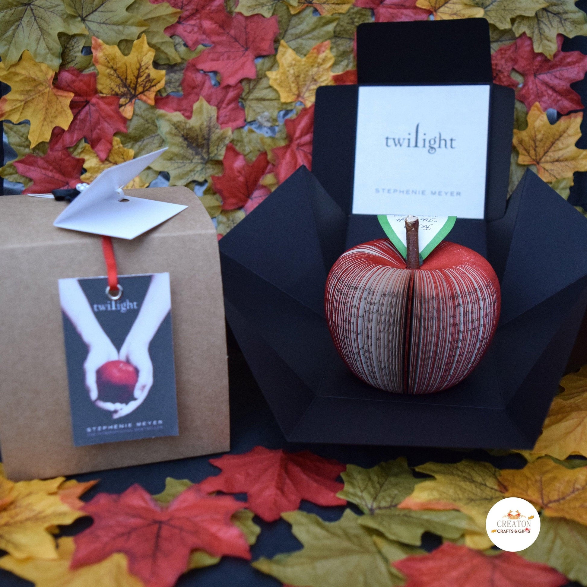 Personalised Twilight Saga Apple – Handmade Book Gift - Paper Apple Co