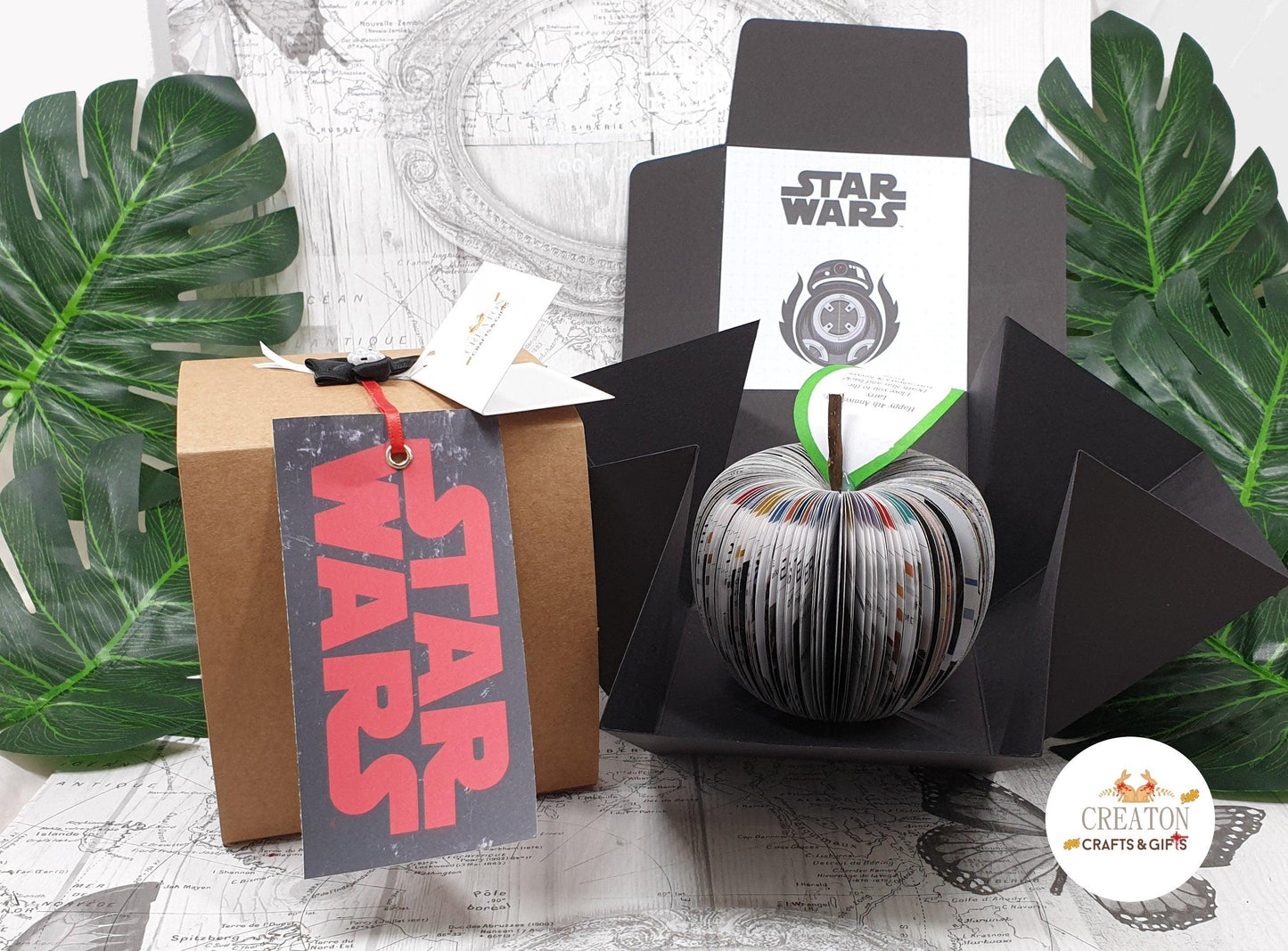Star Wars Apple – 4th Anniversary Gift for Him | Handmade from Comic Pages - Paper Apple Co