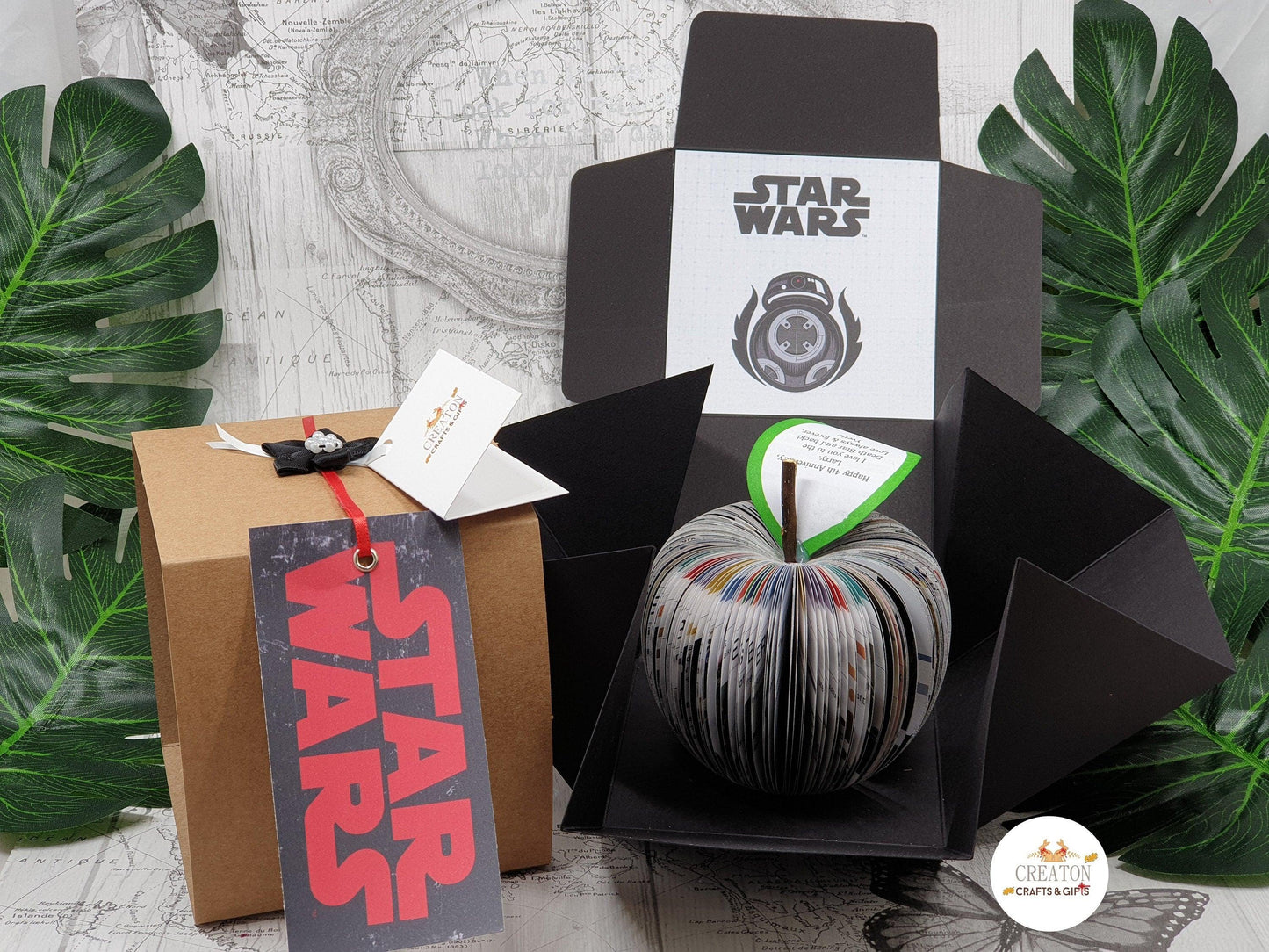 Star Wars Apple – 4th Anniversary Gift for Him | Handmade from Comic Pages - Paper Apple Co
