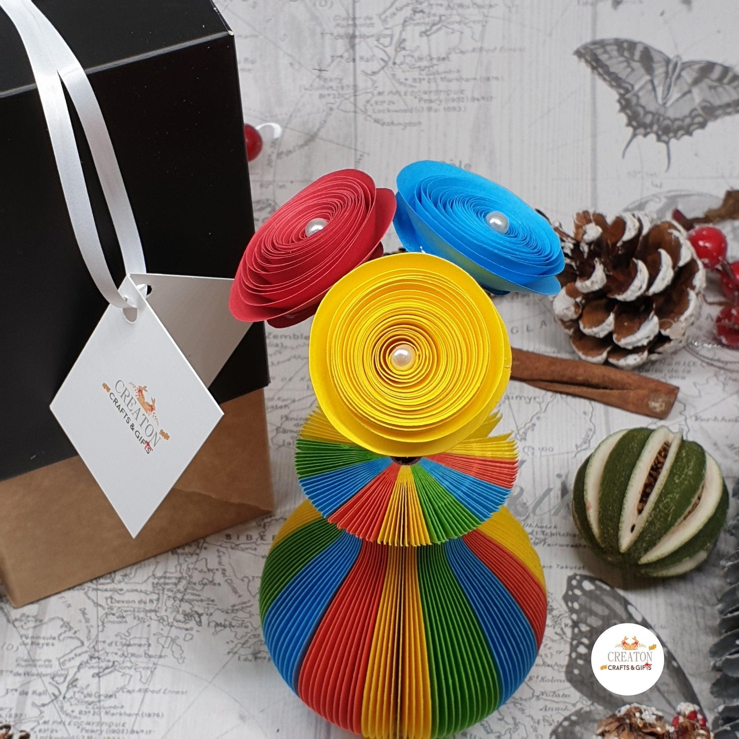 Mini Rainbow Vase and Flowers Book Gift - Paper Apple Co