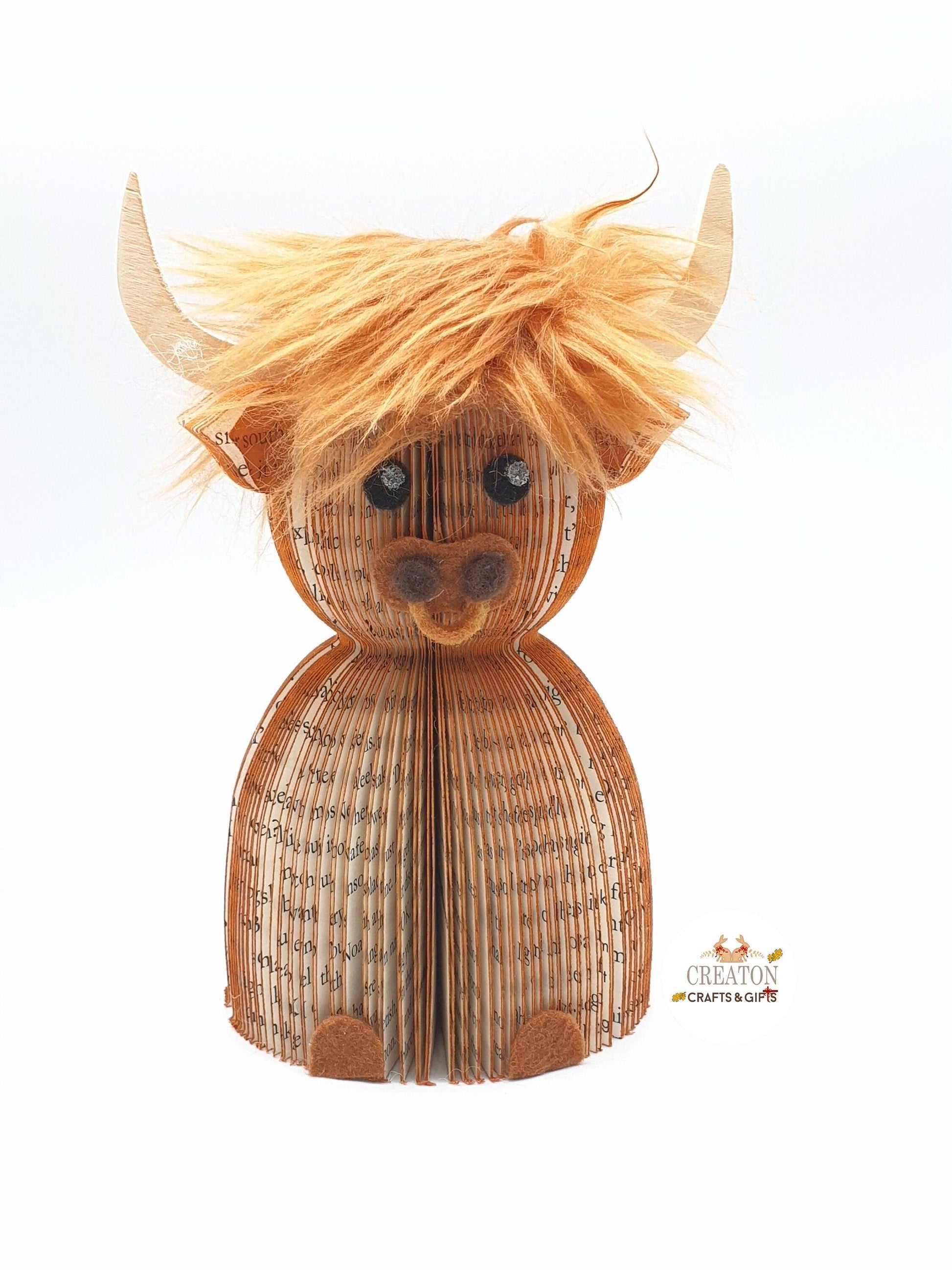 Highland Cow Book Gift – A Unique Handmade Gift - Paper Apple Co